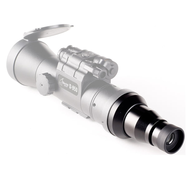 Load image into Gallery viewer, Bering Optics 2.0x Detachable Eyepiece Shown Installed On D-950 NV Clip-On Attachment Converting It To A Night Vision Monocular