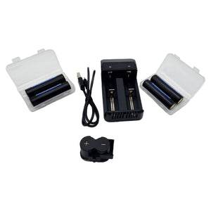 Bering Optics Extended Battery Cap Allows Larger Rechargeable Batteries For Longer Runtime with a Charger and Two 1650 Batteries. Spare Baterries For Hogster, Super Hogster And Super Yoter Thermal Scopes And Thermal Clip-On Units Allow Even Longer Night Hunting Experience