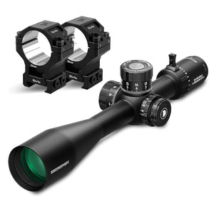 Discovery Optics ED-PRS GEN-II 5-25X56 Riflescope With Extra Low Dispercion Premium 34 mm Picatinny Mount Rings