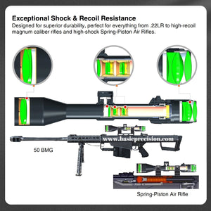 Discovery Optics MS (Magnum Shock-Resistant) 3-9X40mm Second Focal Plane Hunting Riflescope With Fully Multicoated Glass, Aircraft-Grade Aluminum One-Piece 1-inch Tube, Covered Turrets And Picatinny Mounting Rings Suitable For Magnum Caliber Rifles And Spring-Piston Air Riles