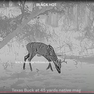 Bering Optics Hogster BOAR Thermal Riflescope Image Of A Deer In The Black Hot Imaging Mode
