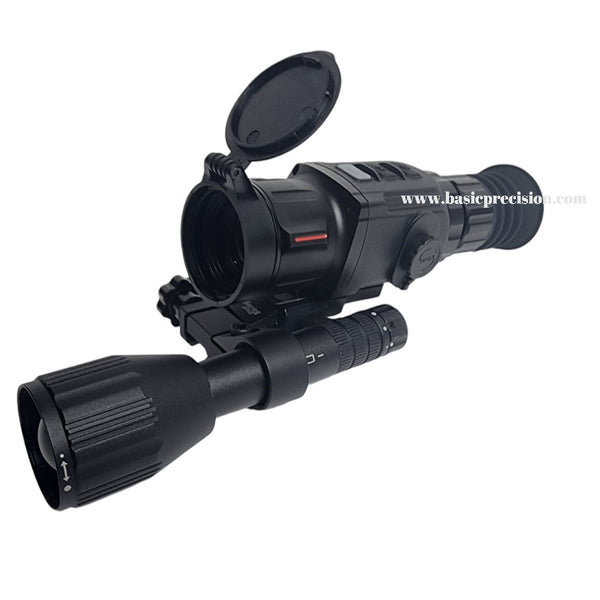 Load image into Gallery viewer, Bering Optics Hogster Charge Digital Night Vision Scope with External Picatinny-Mountable Rechargeable Battery Pack For Day And Night Hunting Shown With Included IR Flashlight