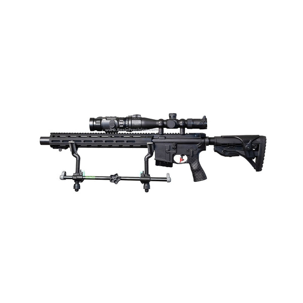 Load image into Gallery viewer, Bering Optics Hogster-C Thermal Clip On Installed on AR-15 Daytime Scope With Throw Lever Adapter