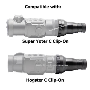 Bering Optics 2.0x Detachable Eyepiece To Convert Hogster-C And Super Yoter-C Thermal Clip-On Units To Thermal Monocular Shown On Both Clip-On Attachments