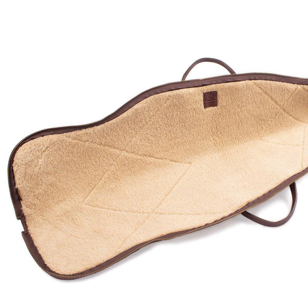 Load image into Gallery viewer, White Interior Inside Premium Waxed Canvas & Leather Scoped Hunting Rifle Case