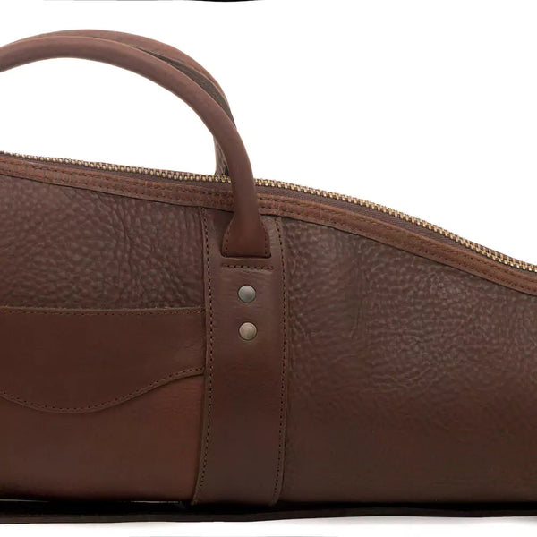 Load image into Gallery viewer, Premium US Leather Scoped Hunting Rifle Case