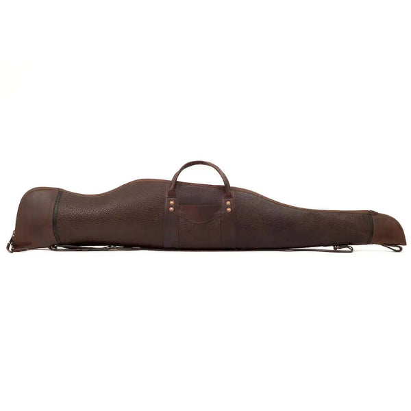Load image into Gallery viewer, Premium Leather Scoped Hunting Rifle Case - Espresso Color - Right Side