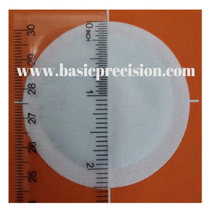 Round Shape Bering Optics Thermal Target For Zeroing Thermal Scopes Is Shown With A Ruler For Sizing