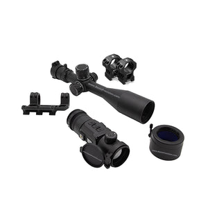 Bering OpticsSuper Yoter-C Thermal Clip On Showed In A Bundle With Discovery Optics 5x-30x High Definition Glass Daytime Riflescope, Through-Lever Adaptor, Picatinny Rings, And 20 MOA Picatinny Base
