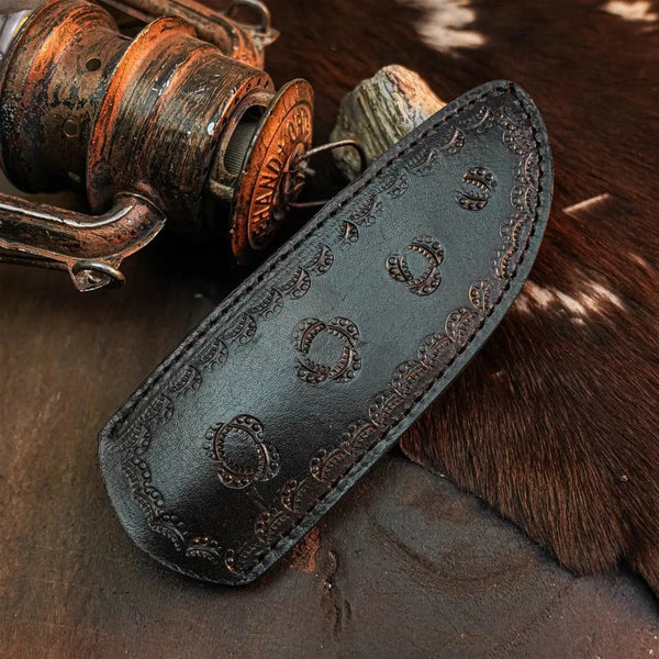 Load image into Gallery viewer, 9.1" Handmade Damascus Hunting Knife – Full Tang Resin Handle