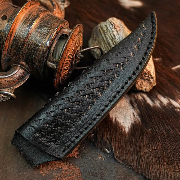 Load image into Gallery viewer, 9.1" Handmade Damascus EDC Hunting Knife – Full Tang Resin Handle