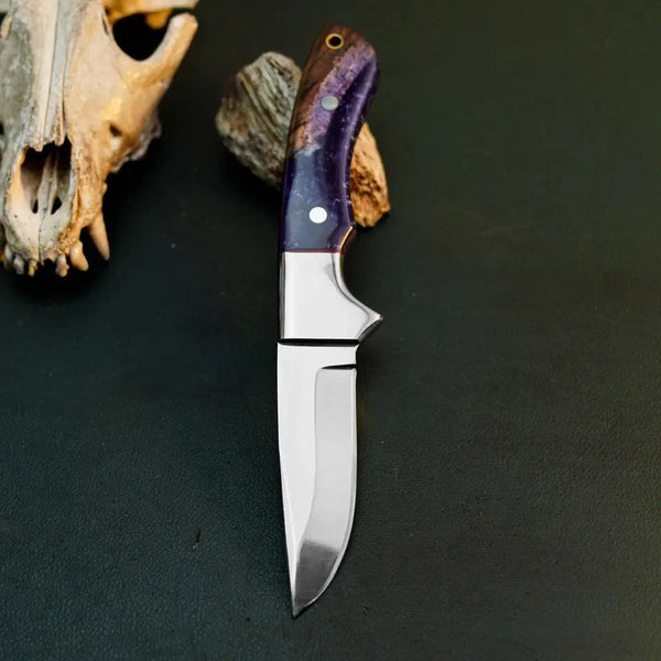 Load image into Gallery viewer, 9.0" Handmade Drop Point Skinner Knife – Stainless Steel Resin Handle