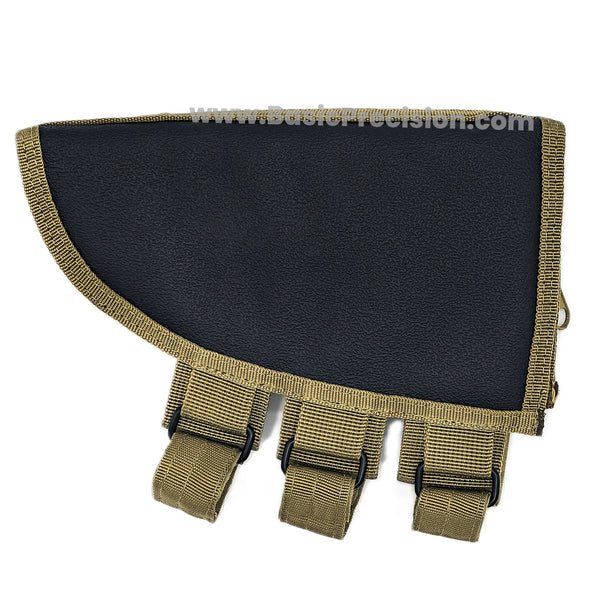 Load image into Gallery viewer, Basic Cheek Riser, showing the cheek rest side, and Velcro straps, compatible with Bering Optics Hogster, Super Hogster, and Super Yoter  thermal scopesBering Optics Hogster, Super Hogster, and Super Yoter  thermal scopesBering Optics Hogster, Super Hogster, and Super Yoter  thermal scopes