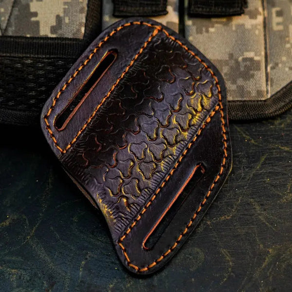 Load image into Gallery viewer, Damascus Folding Pocket Knife with Resin Handle | Handmade Hunting Knife