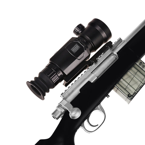Load image into Gallery viewer, Bering Optics Hogster ZAP Thermal Scope For Medium-Range Night Hunting Shown On A Bolt-Action Rifle