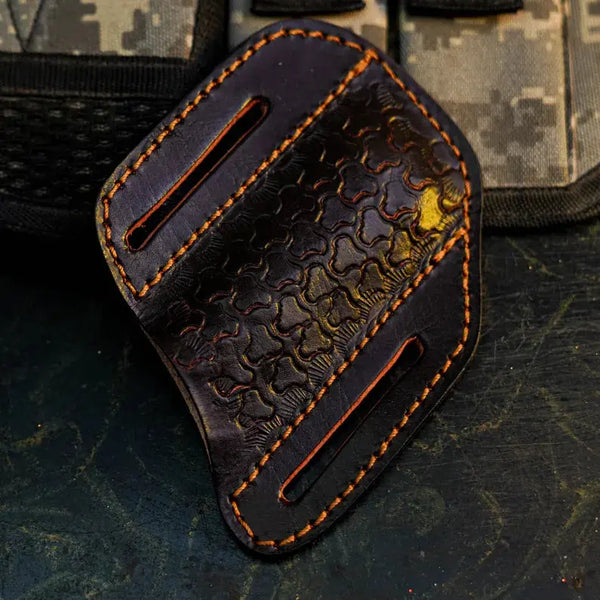 Load image into Gallery viewer, Damascus Folding Hunting Knife with Wenge & Camel Bone Handle