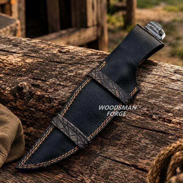 Load image into Gallery viewer, Ridgefang Bowie Knife with Sheath – D2 Steel & G10 Micarta Handle