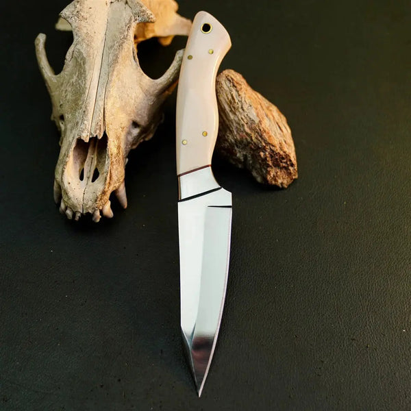 Load image into Gallery viewer, 8.7" Handmade Stainless Steel Bushcraft Knife – Full Tang Resin Handle & Sheath