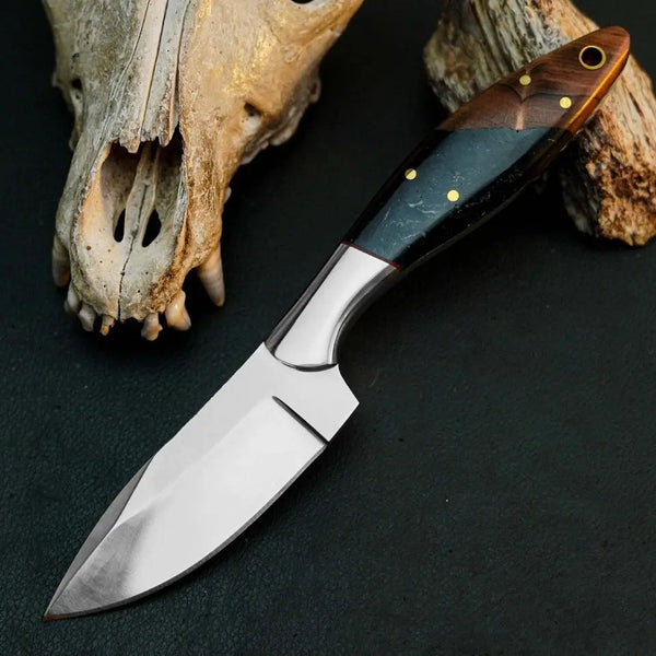 Load image into Gallery viewer, # 9" Handmade Stainless Steel Skinner Knife – Full Tang Wood Handle & Sheath