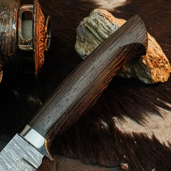 Load image into Gallery viewer, 9.2" Handmade Hunter Skinner Knife – Stainless Steel, Wood Handle & Sheath