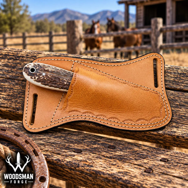 Load image into Gallery viewer, Staghollow Rasp Steel Skinner Knife – Stag Horn Handle