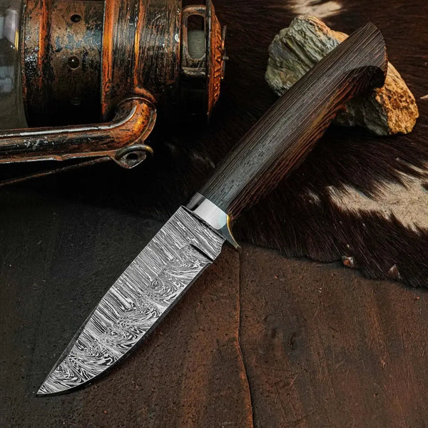 Load image into Gallery viewer, 9.2" Handmade Hunter Skinner Knife – Stainless Steel, Wood Handle & Sheath
