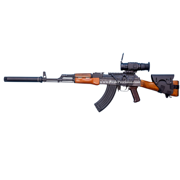 Load image into Gallery viewer, Bering Optics Super Hogster / Hogster Vibe Thermal Scope For Night Hunting Is Shown Installed On An AK-47 Rifle