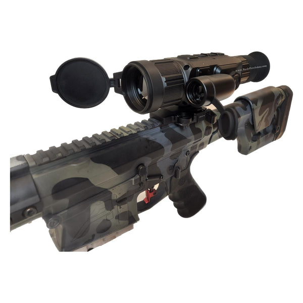 Load image into Gallery viewer, Bering Optics Super Yoter LRF Thermal Rifle Scope With Laser Rangefinder For Medium To Long-Range Night Hunting Installed On Picatinny Rail