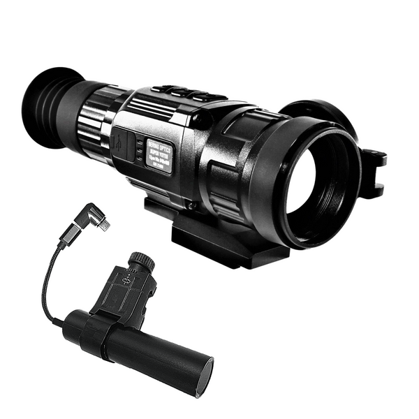 Load image into Gallery viewer, Bering Optics Super Yoter R Thermal Scope with Picatinny Mountable Rechargeable Battery Pack with Sfety Magnetic Disconector and USB Cables