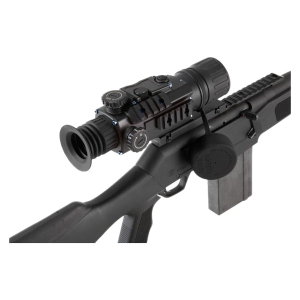 Load image into Gallery viewer, Bering Optics Trifecta Night Vision Rifle Sight 3x50 With High Performance CORE+ Tube Technology On A Rifle - Rear View