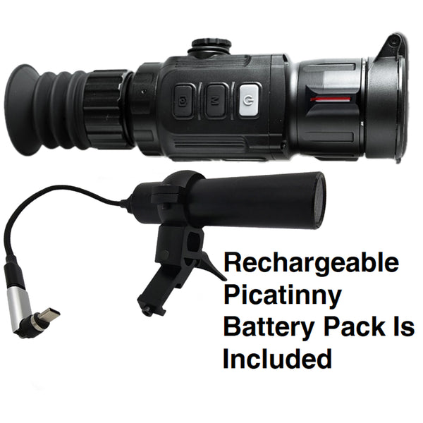 Load image into Gallery viewer, Bering Optics Hogster Charge Digital NV Weapon Sight With External Picatinny-Mountable Rechargeable Powerbank
