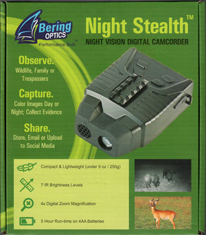 Bering Optics Weatherproof Digital Night Vision Monocular with Digital Zoom Shown In The Box