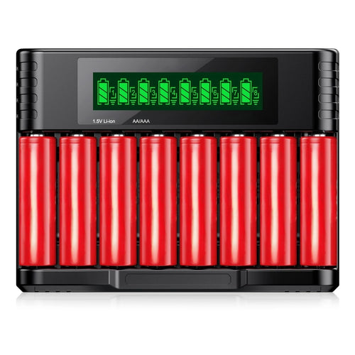 Bering Optics Super Yoter LRF & Super Hogster LRF Rechargeable Lithium AA Batteries Are Shown I A Charger
