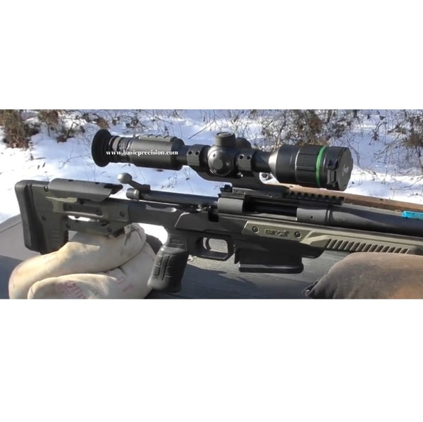 Load image into Gallery viewer, Bering Optics Hogster BOAR Thermal Scope Shown On A Bolt-Action Rifle With The Bolt In The Fully-Opened Position
