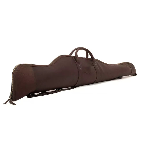 Load image into Gallery viewer, Premium Leather Scoped Hunting Rifle Case - Smoke Color 
