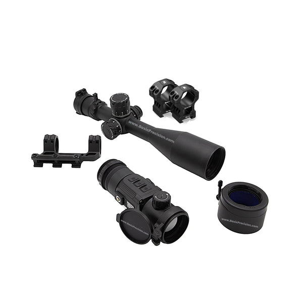 Load image into Gallery viewer, Bering OpticsSuper Yoter-C Thermal Clip On Showed In A Bundle With Discovery Optics 5x-30x High Definition Glass Daytime Riflescope, Through-Lever Adaptor, Picatinny Rings, And 20 MOA Picatinny Base
