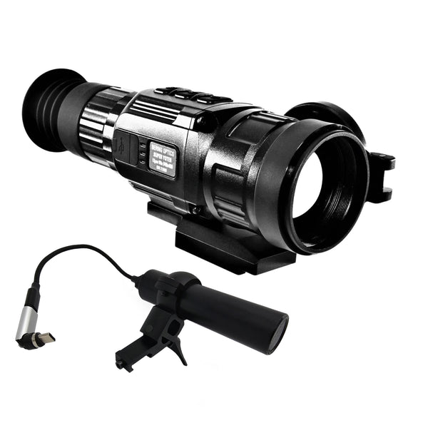 Load image into Gallery viewer, Bering Optics Super Yoter R Thermal Scope with Picatinny Mountable Rechargeable Battery Pack with Safety Magnetic Disconnector and USB Cables
