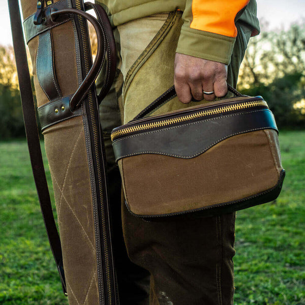 Load image into Gallery viewer, White Wing Waxed Canvas Hunting Shotgun Case
