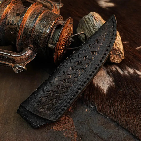 Load image into Gallery viewer, 9.1" Handmade Damascus Hunting EDC Knife – Full Tang Resin Handle

