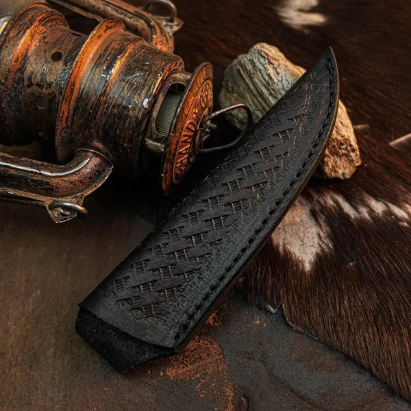 Load image into Gallery viewer, 9.1" Handmade Damascus Hunting Knife – Full Tang Wood Handle

