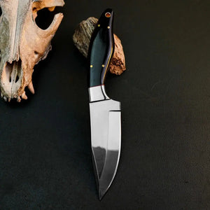 8.6" Handmade Drop Point Skinner Knife – Full Tang Resin Handle