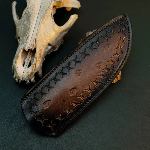Load image into Gallery viewer, 9.0" Handmade Drop Point Skinner Knife – Stainless Steel Resin Handle
