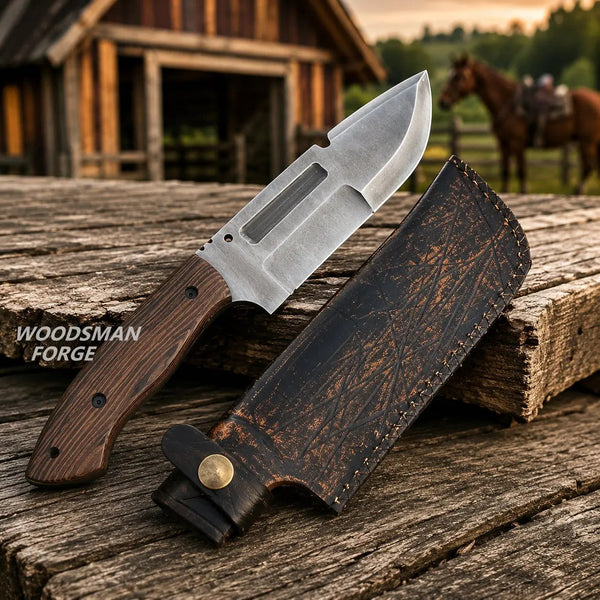 Load image into Gallery viewer, Blackthorn D2 Bowie Knife – Handmade D2 Steel Bowie Knife with Wenge Wood Handle
