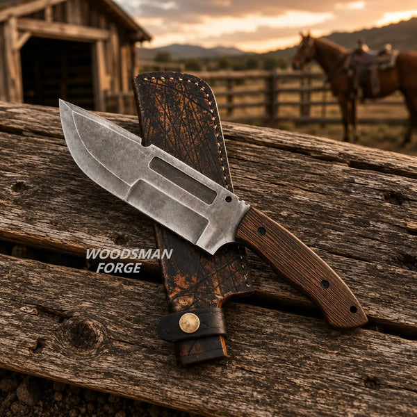 Load image into Gallery viewer, Blackthorn D2 Bowie Knife – Handmade D2 Steel Bowie Knife with Wenge Wood Handle
