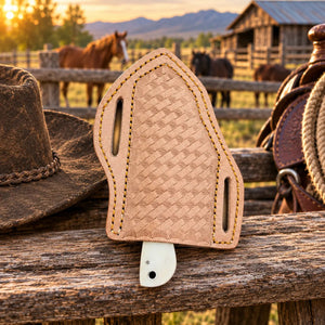 Boneclaw Rasp Steel Bone Handle Skinner Knife – Leather Sheath