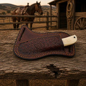 Bonewarden D2 Steel Bone Handle Cowboy Skinner Knife