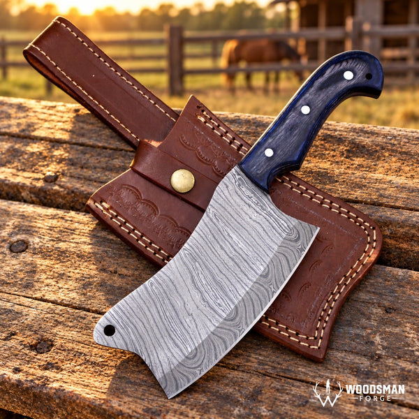 Load image into Gallery viewer, Oakveil Hearthline™ Handmade Damascus Kitchen Knife – 1095 &amp; 15N20 Steel
