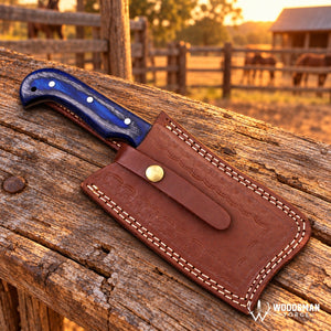 Oakveil Hearthline™ Handmade Damascus Kitchen Knife – 1095 & 15N20 Steel