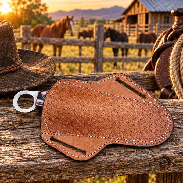 Load image into Gallery viewer, Emberhook Rasp Steel Hawkbill Knife – Resin Handle &amp; Leather Sheath
