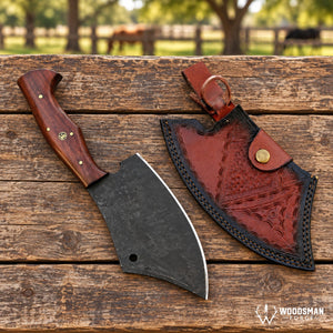 Ironvale Timbercrest J2 Steel Cleaver Knife – 13-Inch Wood Handle Cleaver
